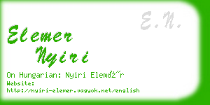 elemer nyiri business card